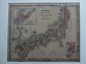 同じく出品されている日本地図。 